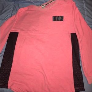 Pink VS | Side mesh crew